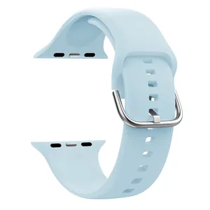 Bracelets de montre en silicone souple étanche 38mm 45mm bracelets de montre en caoutchouc de remplacement pour apple watch 8