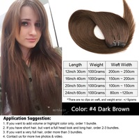 Extensions de cheveux naturels brésiliens lisses 50g 12-14 pouces, coiffables, aspect naturel, personnalisation disponible MRS HAIR