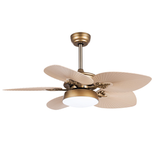 Bộ Đèn Quạt Trần Led Trang Trí Lưỡi Dao Bằng Nhựa Động Cơ Đồng Điều Khiển Từ Xa 65 Màu Nâu Cổ Kim Loại Phổ Biến Nhất 42 "5 - Product Image 1