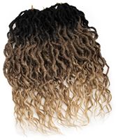 Faux Locs Crochet Hair 24 pollici Goddess Queen Morbidi Dreadlock Ricci Sintetici Estensioni Treccine Fibra Proteica Doppia Trama a Macchina