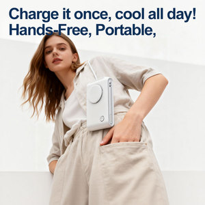 Портативный перезаряжаемый вентилятор 2000 мАч, многофункциональный, с креплением на шею, настольный, с клипсой, USB, персональный, охлаждающий, из АБС-пластика, <span class=keywords><strong>3</strong></span> цвета - Product Image 4