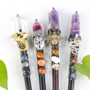 Natural Crystal Point Tower Wand Crystal <b>Magic</b> Stick for Feng Shui - Product Image 4
