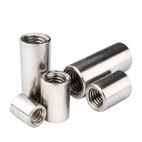 TEBAK Female Threaded Rod Tube Stainless Steel Bushing Standoff Spacer Long Ground Nut DIN Standard Plain Finish Heavy Industry
