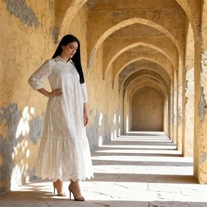 Robe Abaya en Polyester Personnalisée de Luxe pour Femmes Musulmanes Fournisseur en Gros Moyen-Orient - Product Image 4