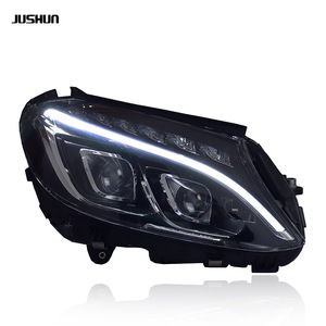 Kit de phares Jushun pour Mercedes-Benz Classe C W205 2015-2018, mise à niveau LED double lentille - Product Image 4