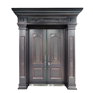Porte en acier de luxe TECHTOP pour l'entrée de la maison, portes en acier de sécurité, design de porte principale en acier fantaisie - Product Image 6