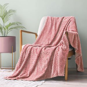 Manta de Felpa Rosa de 50x70 Pulgadas, Suave, Acogedora, Ligera, Ecológica, Antipelusas, Portátil, <span class=keywords><strong>para</strong></span> Todas las Estaciones - Product Image 1