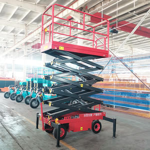 מעלית מספריים ניידת 8 מטר 500 ק\"ג להרמה חיצונית, פלטפורמת הרמה הידראולית, להרמת ציוד ותחזוקה - Product Image 2