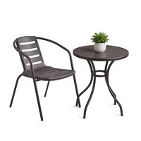 Ensemble de table et de chaises en fer pour patio extérieur, cour, balcon et restaurant