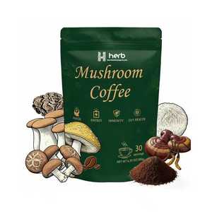 Poudre de café bio personnalisée aux champignons Lion's Mane et Reishi, marque privée OEM, pour l'énergie, le soutien immunitaire et la performance cérébrale - Product Image 1