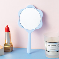 Mini miroir cosmétique portable en forme de fleur miroir de poche de maquillage simple face personnalisé cadeau promotionnel pour les amoureux de la beauté