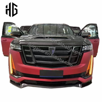 Kit de carrosserie LD Style pour Cadillac Escalade Carbon Fiber Front Lip Rear Diffuser Spoiler Hood Grill Wide Body Kit