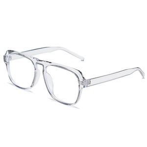 Montures de lunettes rectangulaires Qianai, monture intégrale, anti-lumière bleue, unisexe, verres en acrylique, design irrégulier O4 6267 - Product Image 3