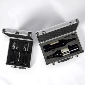 Customizable Factory <b>Storage</b> Wine Gift Box Case with Detachable Strap Aluminum Wine <b>Suitcase</b> OEM/ODM Support - Product Image 2
