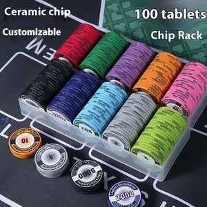 专业高价值39毫米德州扑克筹码套装10g陶瓷筹码定制标志，由PS ABS制成，用于纸牌室 - Product Image 4