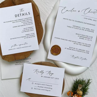 Ensemble complet d'invitations de mariage en gros avec enveloppes, cartes RSVP et cartes d'itinéraire, estampage à chaud, délai de production rapide