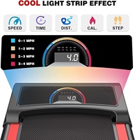 Équipement de fitness électrique multifonctionnel, tapis de marche intelligent pour la maison, petit modèle, pour l'intérieur, avec moniteur, moteur 2,5 HP, LED