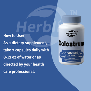 OEM Hot Sale - Customizable - Colostrum Capsules 1000 Mg - Organic Supplement for Adultds Energy Gut Health, 120 Veg Capsules - Product Image 3