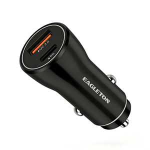 <span class=keywords><strong>Cargador</strong></span> de Coche de Doble Puerto con Carga Rápida PD QC3.0 de 20W, USB-A+USB-C, con Certificación CE, Indicador LED, <span class=keywords><strong>Cargador</strong></span> de Coche Portátil para Teléfono y Tableta - Product Image 1