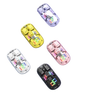 New Rechargeable Wireless Transparent <b>Mouse</b> RGB Light Portable Universal <b>for</b> Laptop Tablet PC - Product Image 1