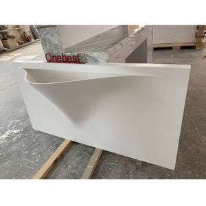 Lavabo de chaussures de salle de bain à surface solide blanc Lavabo en <span class=keywords><strong>pierre</strong></span> à surface solide utilisé pour la maison et l'hôtel - Product Image 5