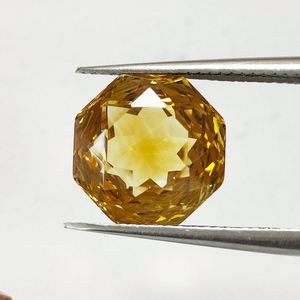 DS Gems Pierre de cristal naturel jaune 12MM taille rose - Product Image 1