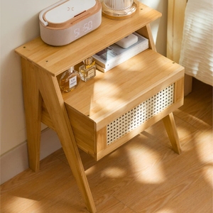 Table de <span class=keywords><strong>chevet</strong></span> moderne en bambou, élégante, pour chambre à coucher, salon, rangement, table d'appoint, table de <span class=keywords><strong>chevet</strong></span> en bois avec tiroir - Product Image 6