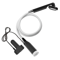 Douche mobile de camping rechargeable, intelligente, portable, en ABS + acier inoxydable, 3,7 V, 2200 mAh, avec tuyau de 6 m+