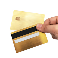 Kein Chip verfügbar Laser gravur Magnetst reifen und Chip Slot Blank Metall Kreditkarte