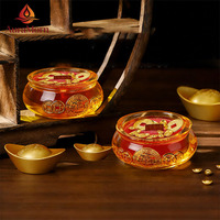 Bougie parfumée Feng Shui chinoise pour la prospérité, pot à argent porte-bonheur, attirant la prospérité, décoration intérieure, cadeau pour le Nouvel An et les affaires