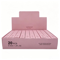 Parfum pour femme en format voyage 35 ml, style rose, 20 pièces par boîte, spray longue durée, vente en gros
