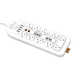 Multiprise intelligente 15A 125V avec protection contre les surtensions, 6 à 8 prises RJ45 Ethernet LAN, protection TV et ports USB, prise plate USA - Product Image 5