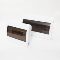 Boîtier de distribution encastré étanche à la poussière et à l'eau IP50, série MF, en plastique ABS, avec couvercle transparent