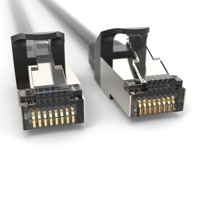 Amarillo 0,5 M SSTP RJ45 Patch Cord Lan CAT7 Lan Ethernet Cable de red para enrutador Set-top Box