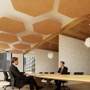 Panneau acoustique hexagonal suspendu pour <span class=keywords><strong>plafond</strong></span> et mur insonorisé de bureau - Product Image 4