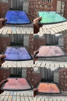 Film teinté pour pare-brise de voiture Mingtu, bleu foncé, bleu clair, violet, argent, caméléon, PET 85% VLT, protection solaire, film pare-soleil