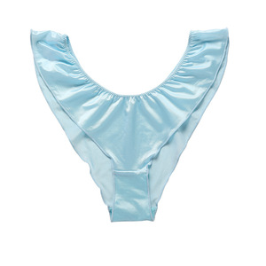 Sous-vêtement respirant et solide personnalisé ODM OEM pour femmes String de bikini sans couture Culotte <span class=keywords><strong>tanga</strong></span> col en V Technique tricotée teint en plaine - Product Image 2