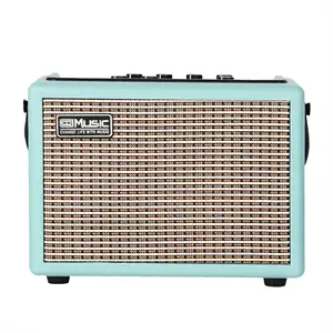 Coolmusic - Amplificador de guitarra elétrica portátil alimentado por bateria de 15 watts, mini alto-falante musical