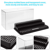 Présentoir de figurines en acrylique, boîte de présentation de blocs de construction empilables et anti-poussière pour le stockage de jouets de figurines d'action Lego