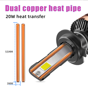 X-7SEVEN 2 Tubi in Rame 220W 50000LM Fari LED H7 H11 Lampadine <span class=keywords><strong>Auto</strong></span> 9005 H1 Canbus Luci H4 Fari LED per <span class=keywords><strong>Auto</strong></span> - Product Image 5