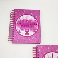Agenda de voyage de luxe imprimé en couleur, format B5, reliure spirale, couverture rigide, avec couverture en papier, cadeau
