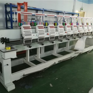 High Speed 28 24 20 18 15 12 10 8 Two Head t Shirt Cloth Hat Flat Computerized <b>Embroidery</b> Machine Suppliers - Product Image 5