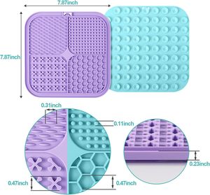 Pet Silicone Licking <b>Mat</b> Pet Tableware Dogs and <b>Cats</b> Slow Food <b>Mat</b> Large Suction Cup Non-slip Slow Food <b>Mat</b> - Product Image 4