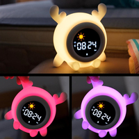 Veilleuse tactile pour enfant, veilleuse à bruit blanc, 7 couleurs RVB, veilleuse, veilleuse LED pour dormir, réveil, cadeau
