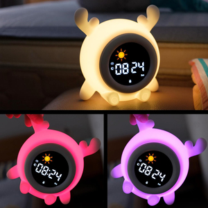 Trẻ Em Tiếng Ồn Trắng Máy Âm Thanh Bé Cảm Ứng Ánh Sáng Ban Đêm Bảy RGB Màu Sắc Nursery Ánh Sáng Ngủ Huấn Luyện Viên LED Hiển Thị Đồng Hồ Báo Thức Quà Tặng - Product Image 5