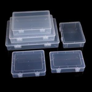 Plastic Storage Box Rectangle Double Buckle Parts Organizer Desktop Storage Container Hardware Tool Box Stationery Holder - Product Image 1