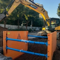 Caja de Acero Modular Q235 Jiangsu Litewei, Escudo de Apuntalamiento para Zanjas, para Seguridad en Obras de Excavación