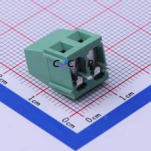 JL128-50802G01 Screw Terminal Block Through hole Component (THT),P=5.08mm Connector 1x2P 5.08mm Green Through Hole - Product Image 1