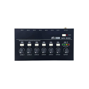 Console de mixage audio six <span class=keywords><strong>canaux</strong></span> MX600 avec cartes <span class=keywords><strong>son</strong></span> premium à suppression de bruit <span class=keywords><strong>4</strong></span> <span class=keywords><strong>canaux</strong></span> et mixeur de signal - Product Image 5