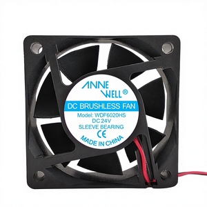 Ventilateur axial à roulement à manchon en plastique sans balais à économie d'énergie à tension industrielle 24V 6020 pour armoires de commande électrique - Product Image 1